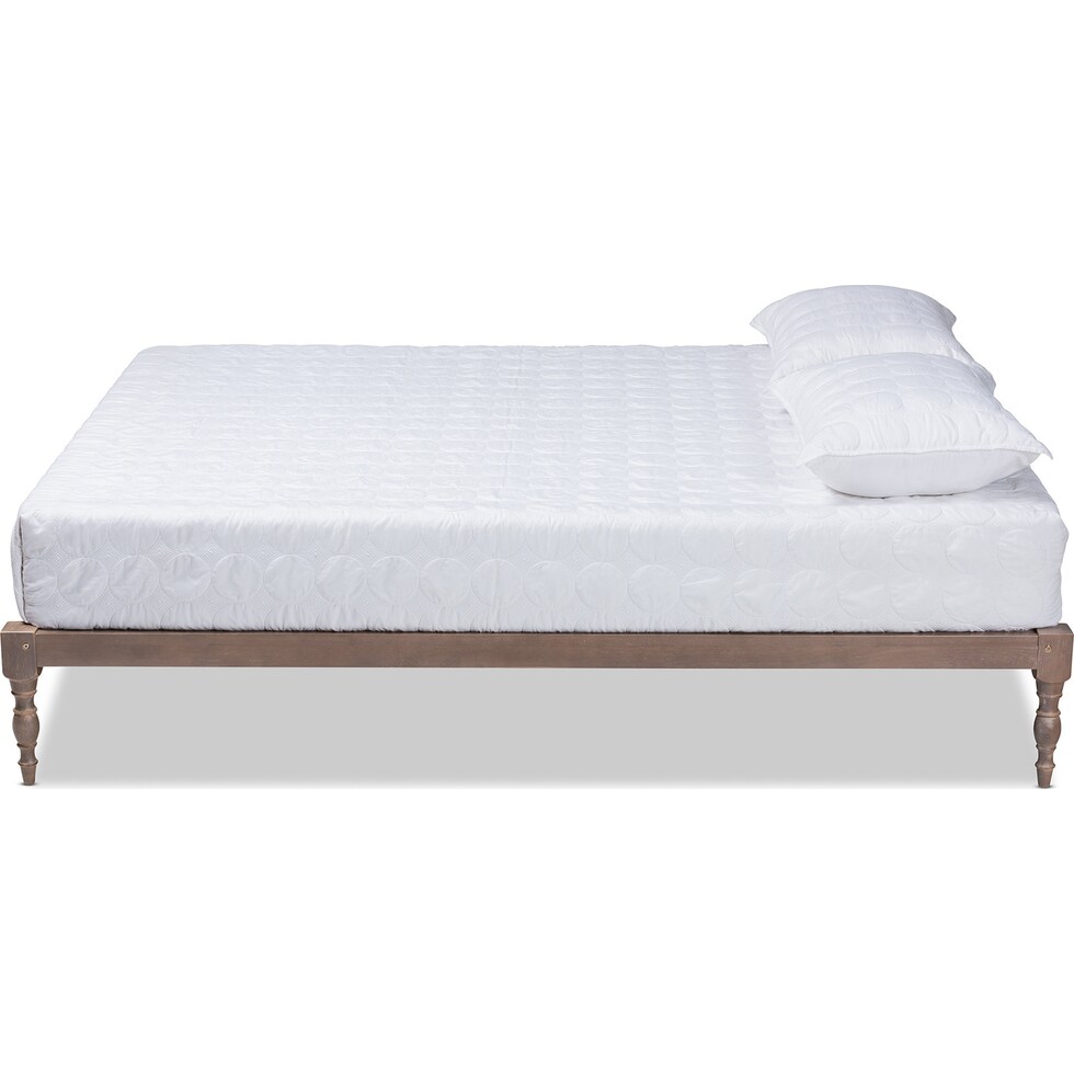 piera gray queen bed frame   