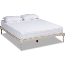 piera white king bed frame   