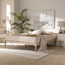 piera white king bed frame   