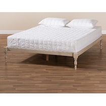 piera white king bed frame   