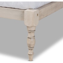piera white king bed frame   