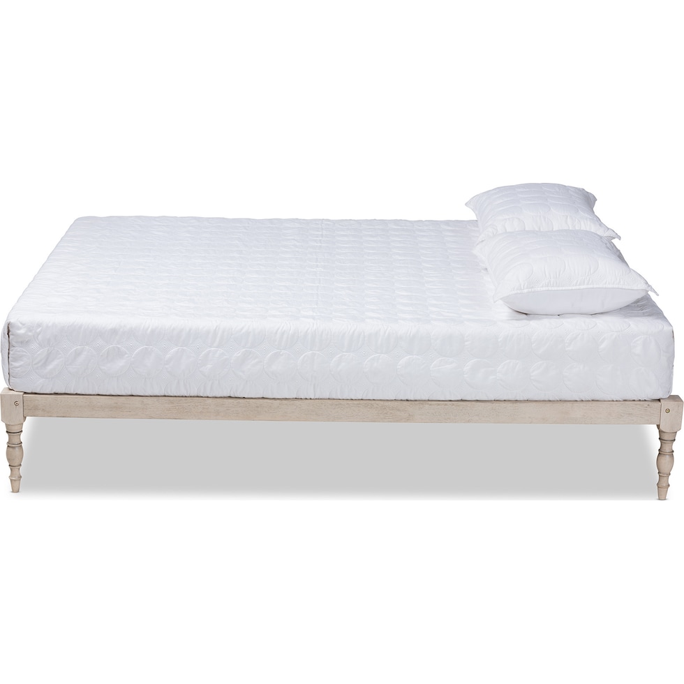 piera white queen bed   