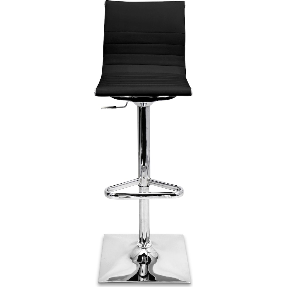 pierce black and chrome bar stool   