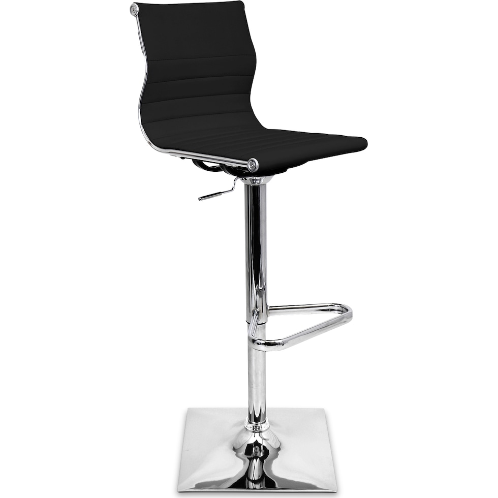 pierce black and chrome bar stool   