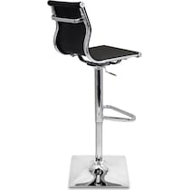pierce black chrome bar stool   