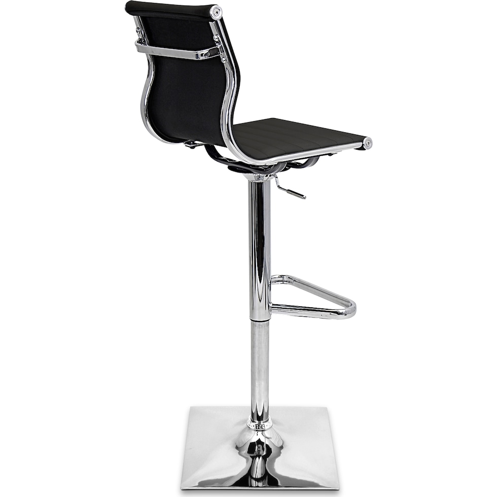 pierce black chrome bar stool   