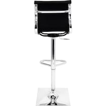 pierce black chrome bar stool   