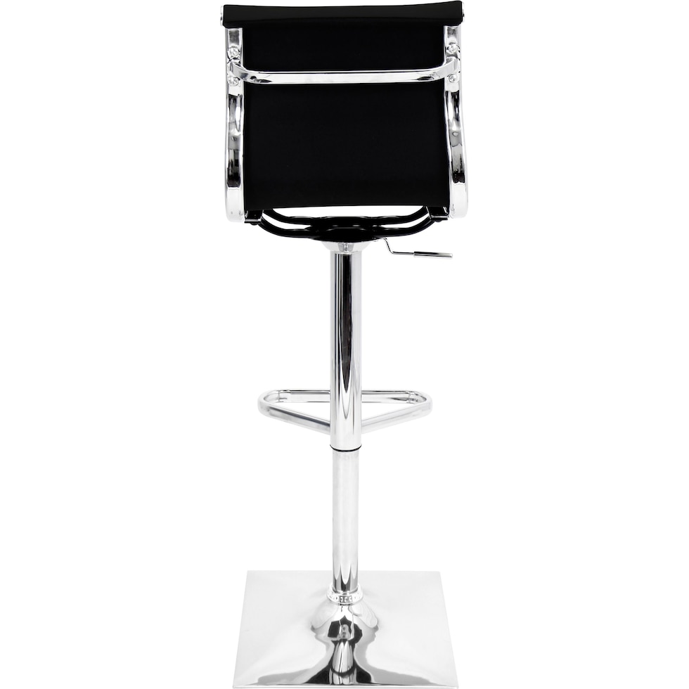 pierce black chrome bar stool   