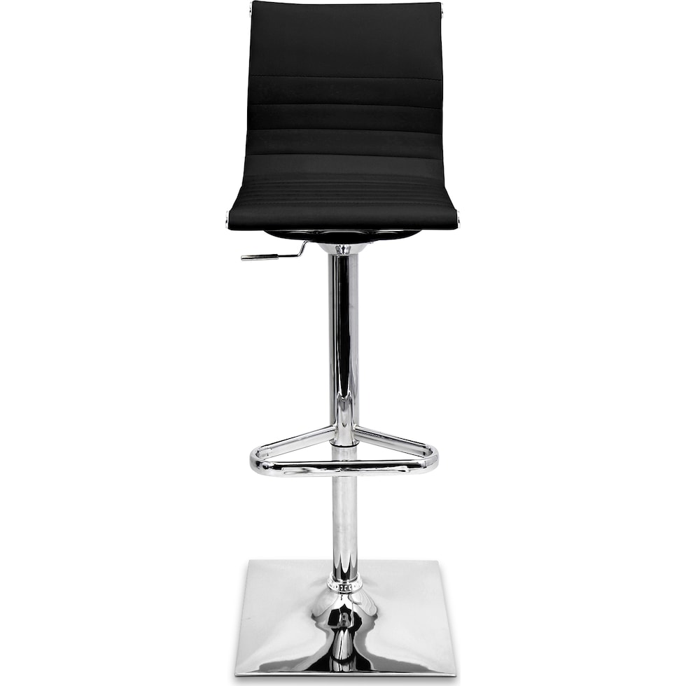 pierce black chrome bar stool   