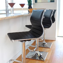 pierce black chrome bar stool   