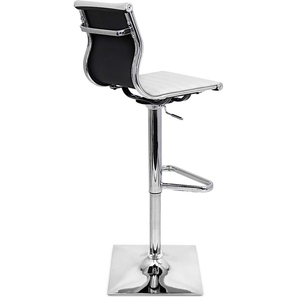 pierce white and chrome bar stool   