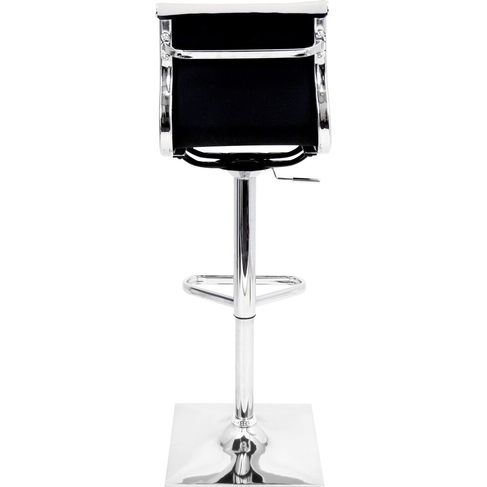 pierce white and chrome bar stool   