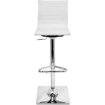 pierce white and chrome bar stool   