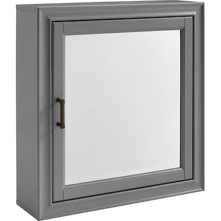 Pierre Mirrored Wall Cabinet - Gray
