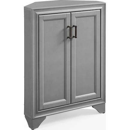 Pierre Corner Storage Cabinet - Distressed Gray