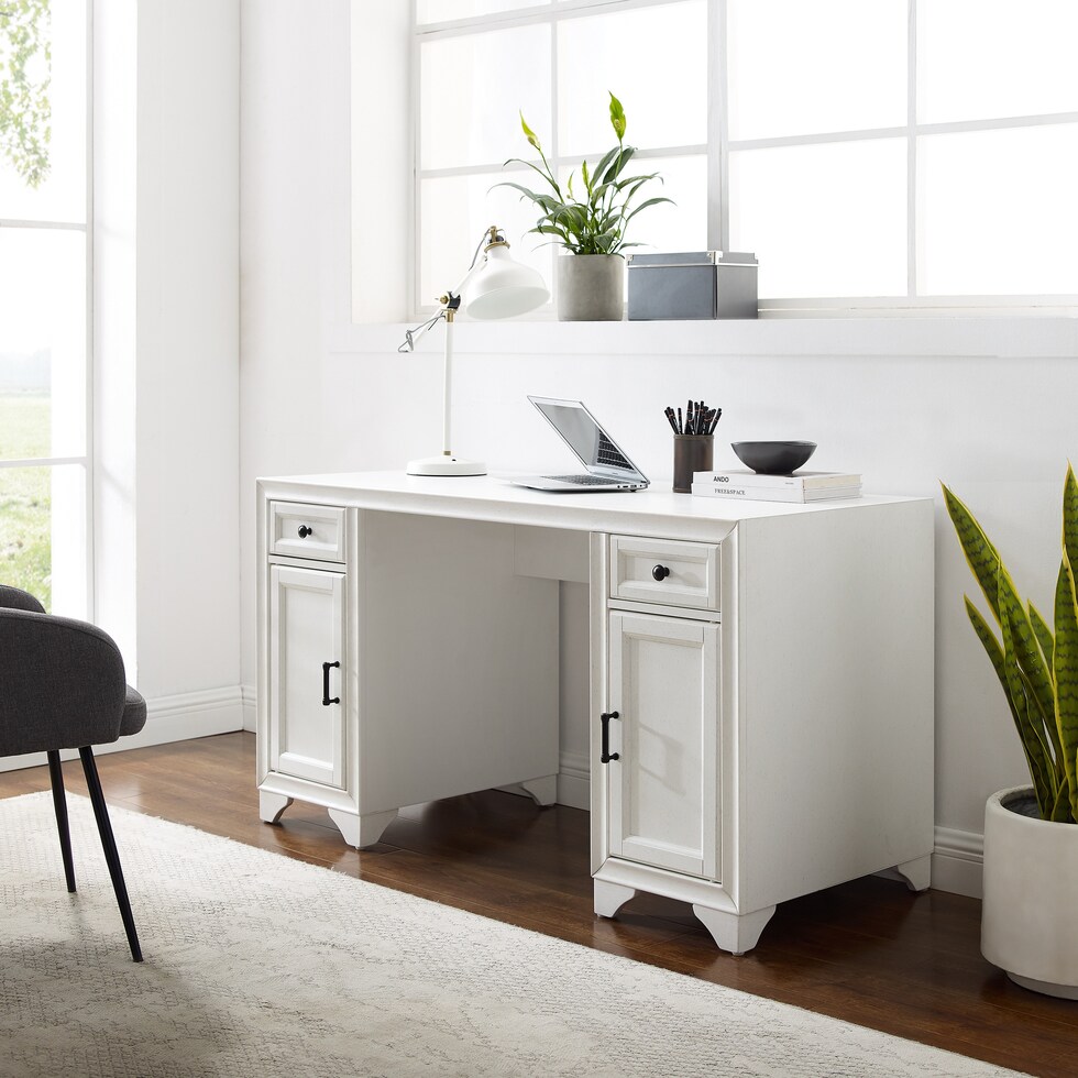 pierre white desk   