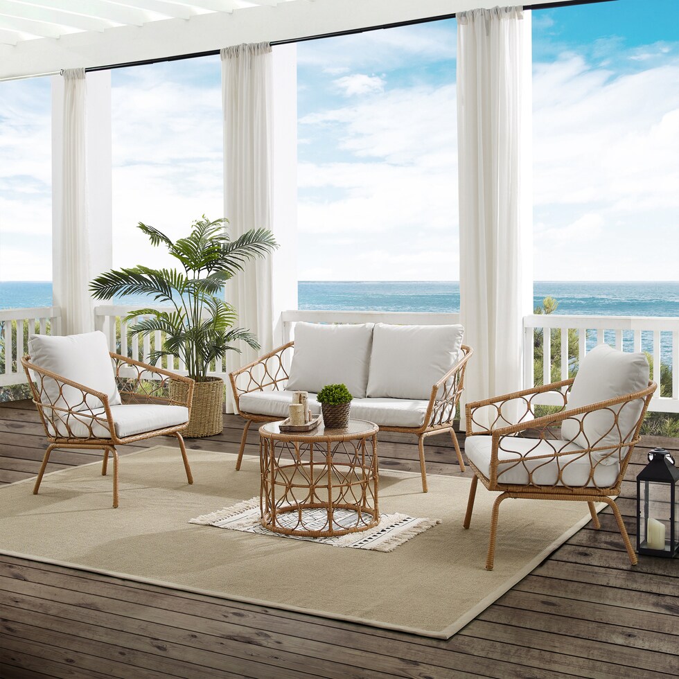 pine knoll yellow outdoor loveseat set   
