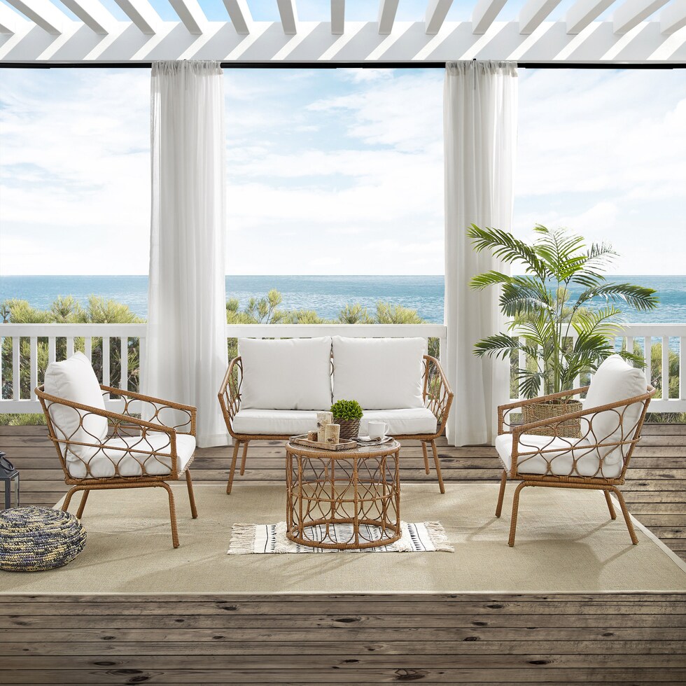 pine knoll yellow outdoor loveseat set   