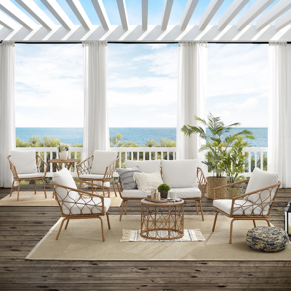 pine knoll yellow outdoor loveseat set   
