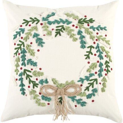 Pine Wreath 20" X 20" Pillow