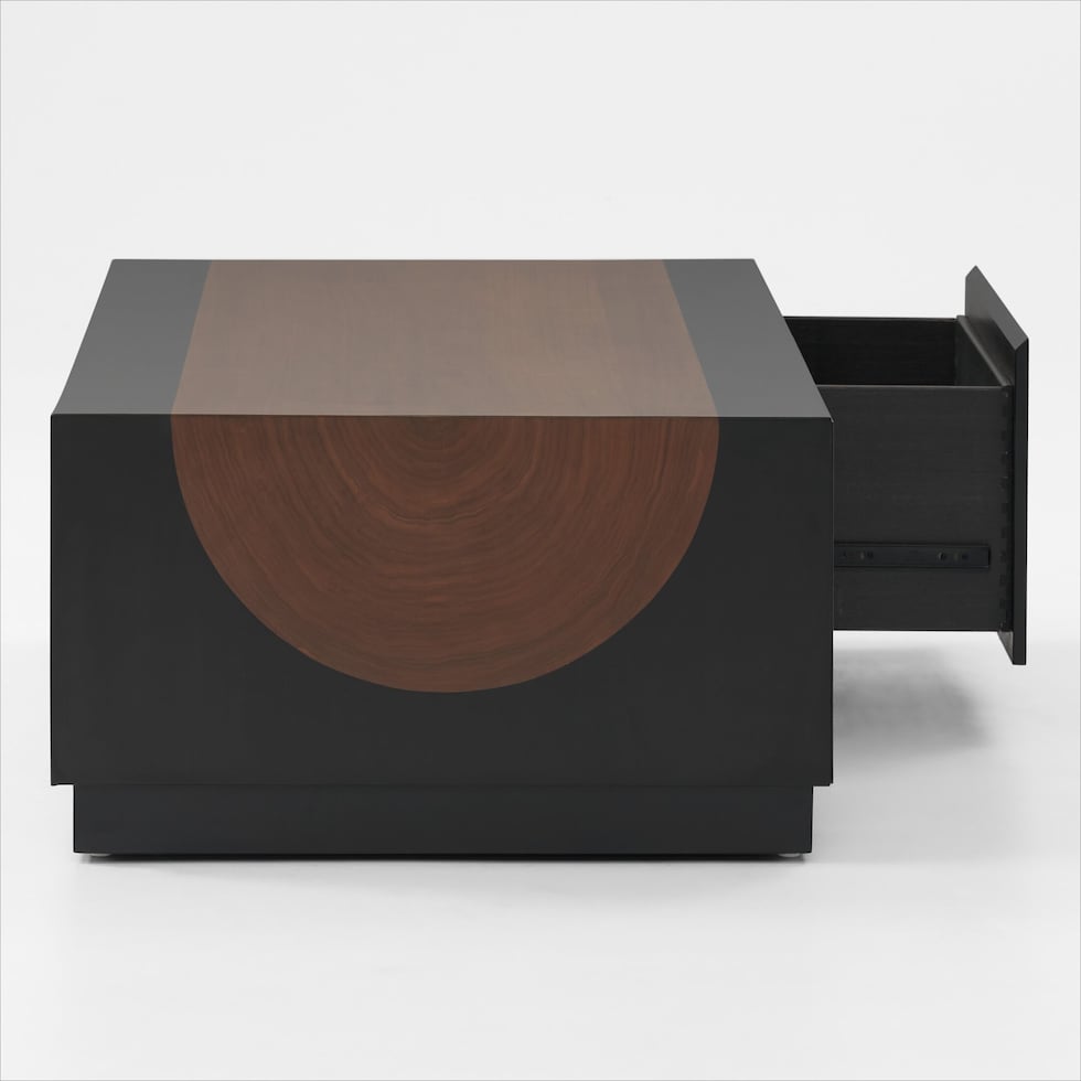 pinecrest tables black and brown coffee table   