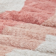 Makenna Twin/Twin XL Faux Fur Comforter Set - Blush Multi