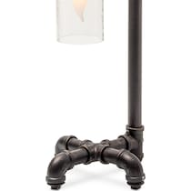 pipe bottle black table lamp   