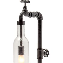 pipe bottle black table lamp   