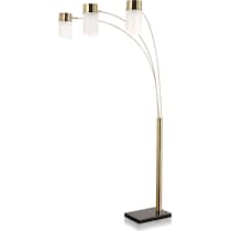 piper arch gold floor lamp   
