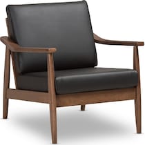 piper black accent chair   