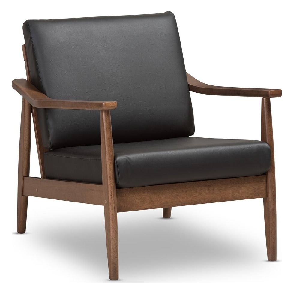 piper black accent chair   