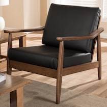 piper black accent chair   