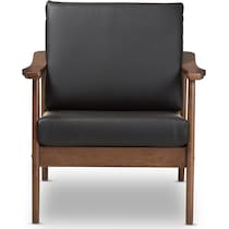 piper black accent chair   