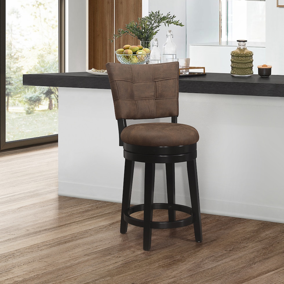 pisa dark brown counter height stool   