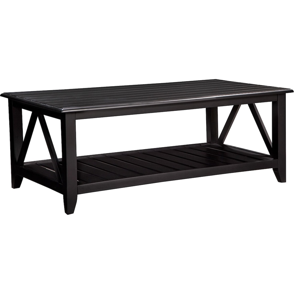 plantation coastal black coffee table   