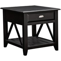 plantation coastal black end table   