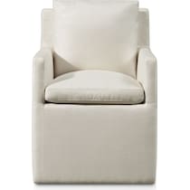 plush dining white dining chair   