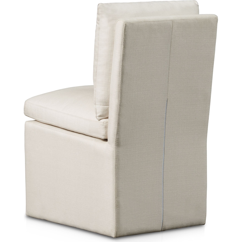 plush dining white dining chair   