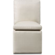 plush dining white dining chair   