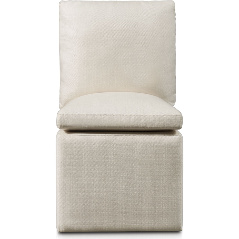 plush dining white dining chair   