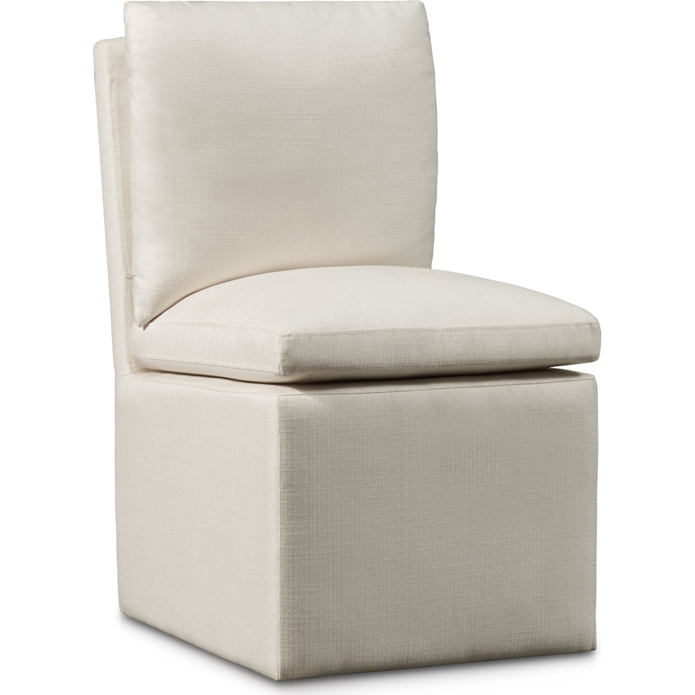 plush dining white dining chair   