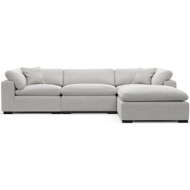 Plush 3-Piece Sofa and Ottoman