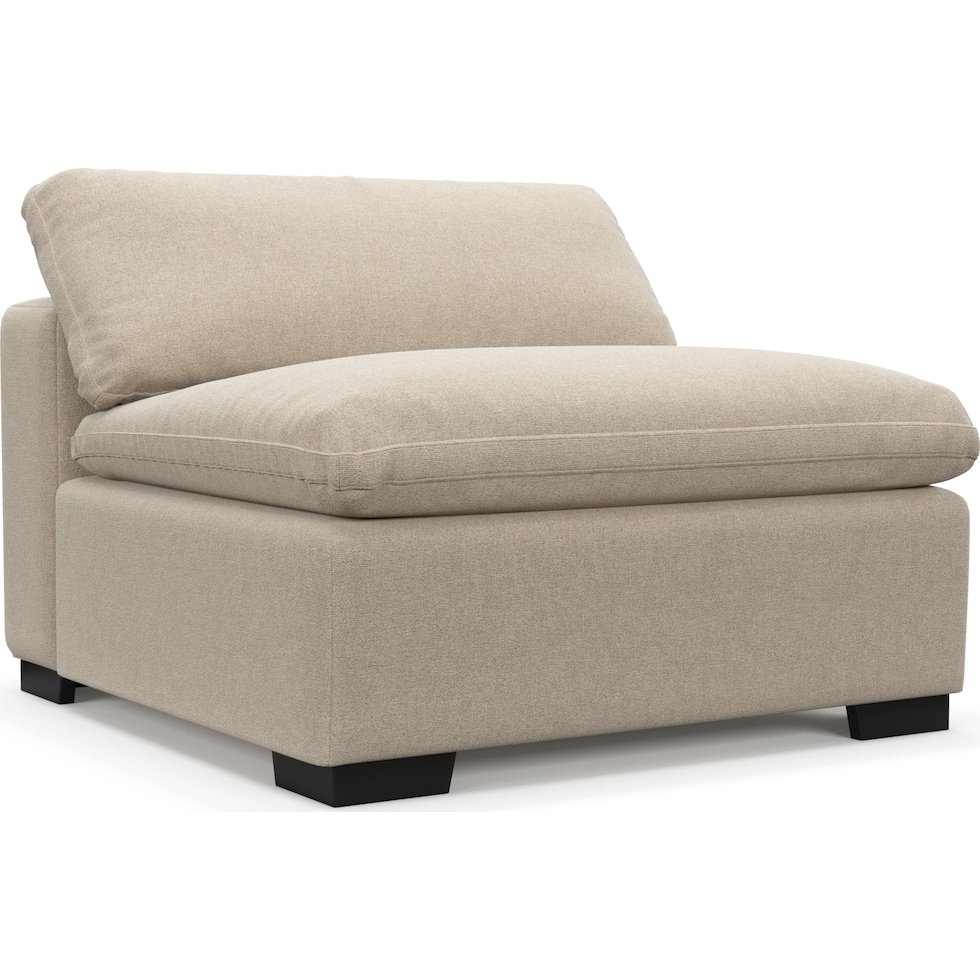 plush basker antique armless chair   