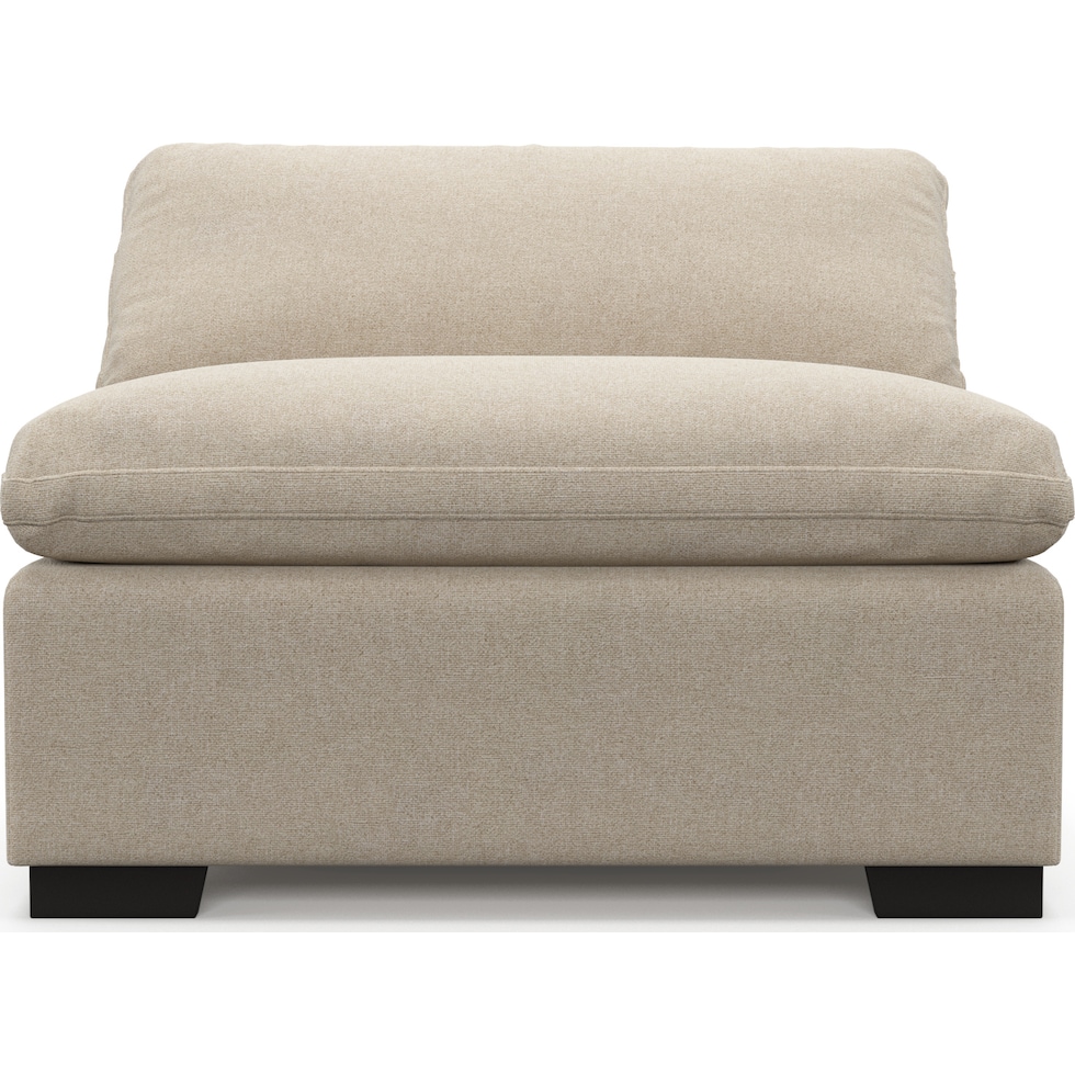 plush basker antique armless chair   