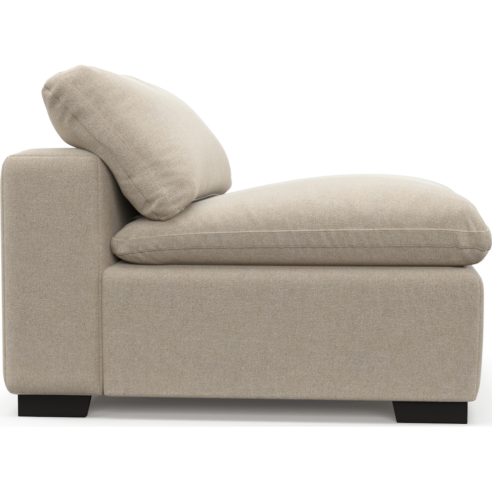 plush basker antique armless chair   