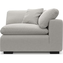 plush basker dove corner chair   