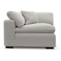 plush basker dove corner chair   