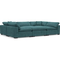 plush bella peacock sectional   