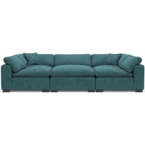 plush bella peacock sectional   