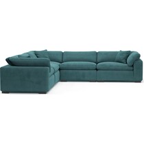 plush bella peacock sectional   